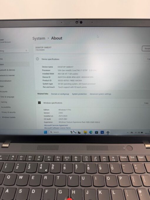 Lenovo ThinkPad Gen 3 P14s i7 12th gen 1TB SSD 48GB RAM 14" Nvidia Touch SKU11902 - Image 11