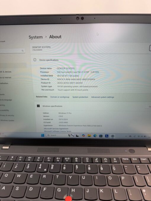 Lenovo ThinkPad P14s Gen 3 14" i7 12th gen RAM 48GB SSD 1TB Nvidia Touch Laptop SKU11900 - Image 11