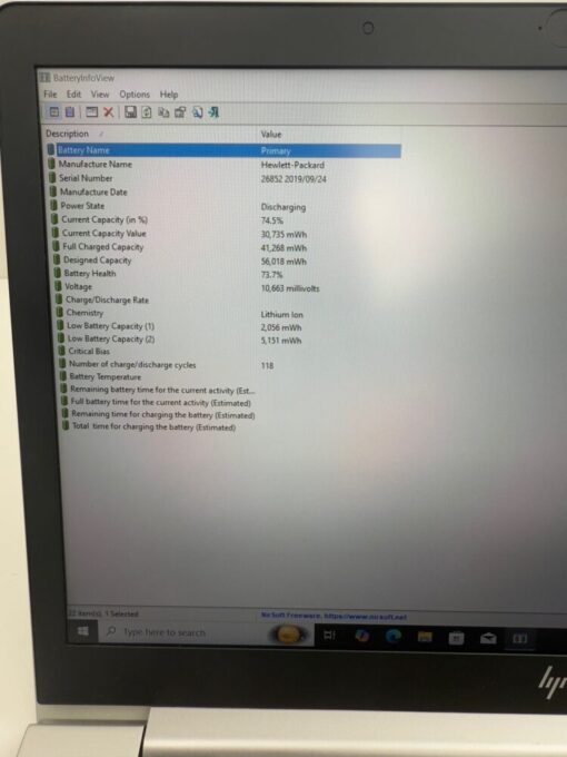 HP Elitebook 850 G5 15.6" i5 8th Gen SSD 256GB RAM 8GB Laptop GRADE A- SKU 11912 - Image 15