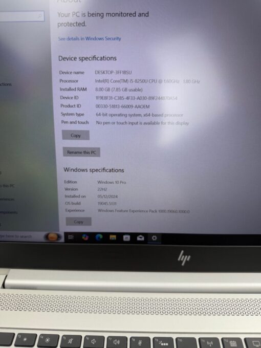 HP Elitebook 850 G5 15.6" i5 8th Gen SSD 256GB RAM 8GB Laptop GRADE A- SKU 11911 - Image 10