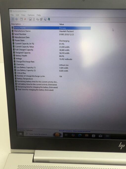 HP Elitebook 850 G5 15.6" i5 8th Gen SSD 256GB RAM 8GB Laptop GRADE A- SKU 11911 - Image 14