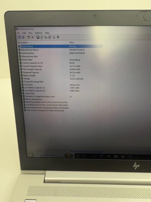 HP Elitebook 850 G5 15.6" i5 8th Gen SSD 256GB RAM 8GB Laptop GRADE A- SKU 11909 - Image 15