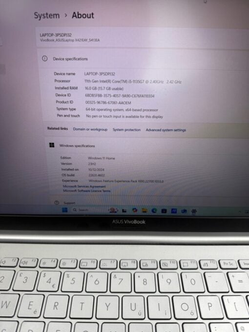 ASUS Vivobook 14" Intel i5 11th Gen RAM 16GB SSD 512GB Laptop SKU11915 - Image 12