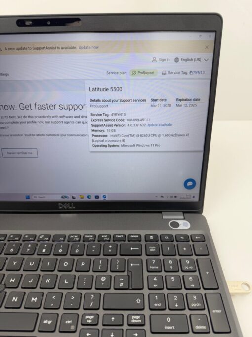 Dell Latitude 5500 15.6" Touch i5 8th gen SSD 256GB RAM 16GB Laptop SKU11922 - Image 16
