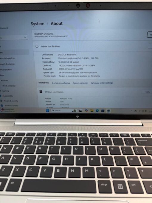 HP EliteBook 640 G9 14" i5 12th gen RAM 16GB SSD 512GB laptop SKU11939 - Image 11