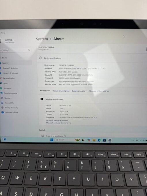 Microsoft Surface Pro7+ i5 11th Gen 12.3" SSD 256GB RAM 16GB Tablet SKU12027 - Image 9