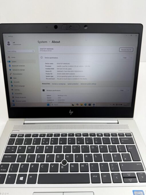 HP Elitebook 830 G6 13" i5 8th gen SSD 256GB RAM 8GB Laptop 11958 - Image 10