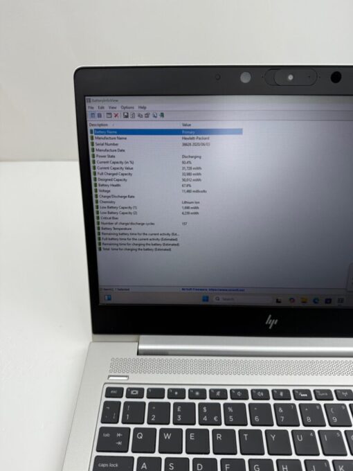 HP Elitebook 830 G6 13" i5 8th gen SSD 256GB RAM 8GB Laptop 11958 - Image 14