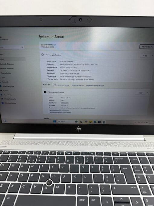 HP Elitebook 850 G5 15.6" i5 8th Gen SSD 256GB RAM 8GB Laptop GRADE A- SKU 11976 - Image 10