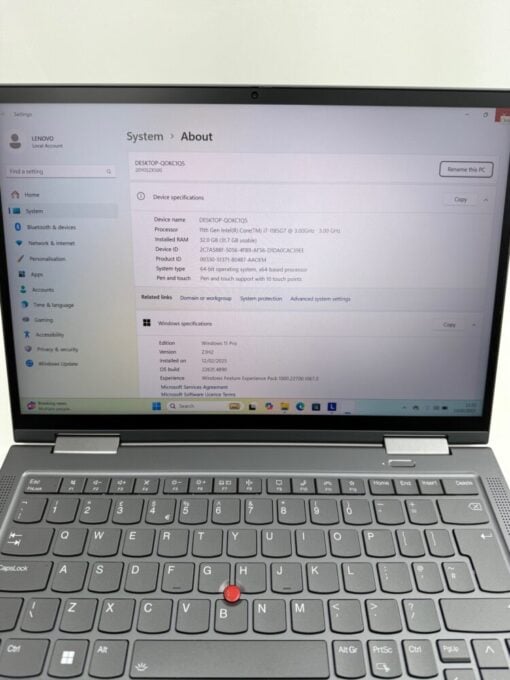 Lenovo X1 Yoga ThinkPad gen 6th 14" i7 11th gen RAM 32GB SSD 512GB Touch Laptop SKU11978 - Image 10
