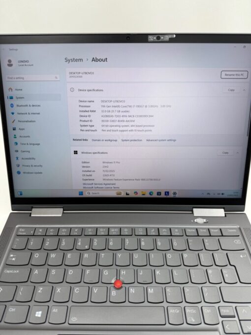 Lenovo ThinkPad X1 Yoga 6th gen 14" Laptop i7 11th gen RAM 32GB SSD 512GB Touch SKU11980 - Image 10