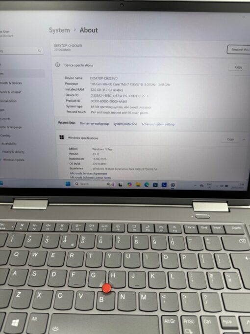 Lenovo X1 Yoga 6th gen 14" Laptop i7 11th gen RAM 32GB SSD 512GB Touch SKU11987 - Image 10