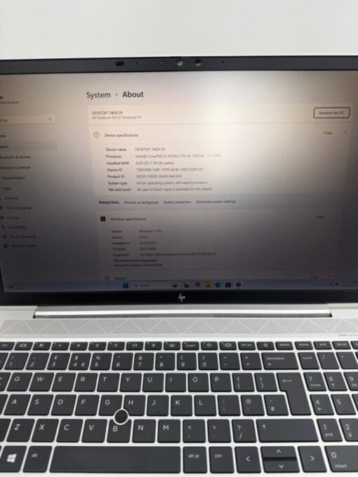 HP Elitebook 850 G7 15.6" i5 10th SSD 256GB RAM 8GB Laptop 11996 - Image 8