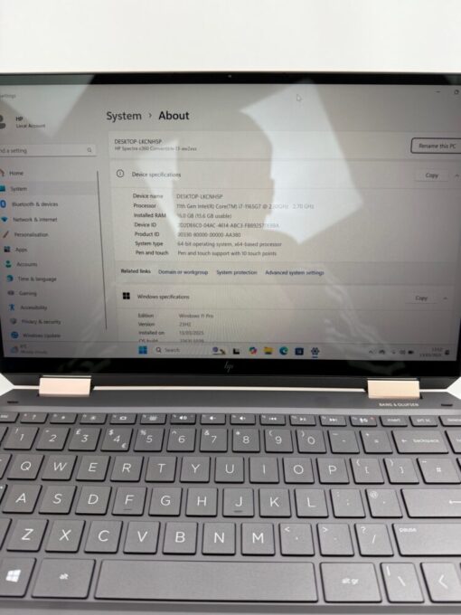 HP Spectre x360 13-AW 13.3" Touch i7 11th Gen SSD 512GB RAM 16GB Grade A - Laptop SKU12002 - Image 10