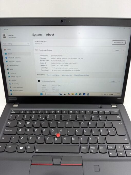 Lenovo ThinkPad T490 14" i5 8th gen SSD 256GB RAM 16GB Grade B SKU12007 - Image 10