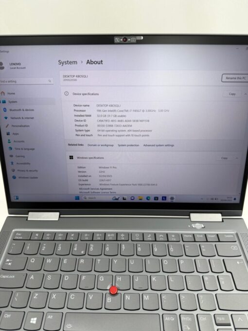 Lenovo X1 ThinkPad Yoga 6th gen 14" Laptop i7 11th gen RAM 32GB SSD 512GB Touch SKU12017 - Image 10