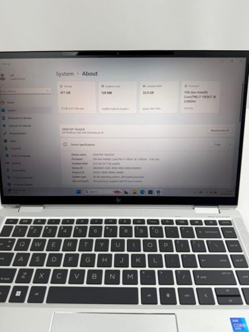 HP EliteBook x360 1040 G8 14" i7 11th gen SSD 512GB RAM 32GB Touch Laptop Warranty SKU12042 - Image 11