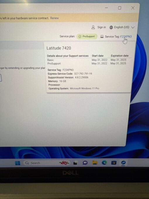 LAPTOP DELL Latitude 7420 14" UHD 4K i7 11th Gen 512GB SSD 16GB RAM US KB SKU12051 - Image 14