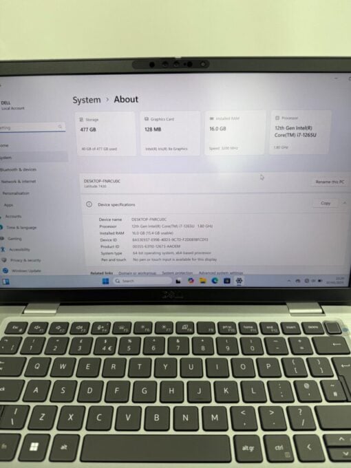 Dell Latitude 7430 14" UHD 4K i7 12th gen SSD 512GB RAM 16GB Laptop Warranty SKU12048 - Image 10