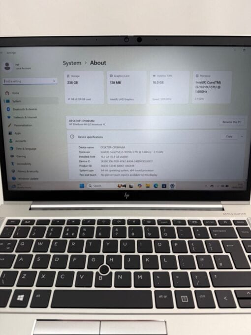 HP Elitebook 840 G7 14" i5 10th Gen SSD 256GB RAM 16GB Laptop SKU120614 - Image 10