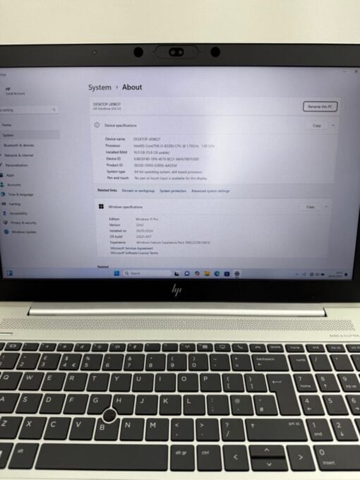 HP Elitebook 850 G5 15.6" i5 8th Gen SSD 256GB RAM 16GB Laptop GRADE A- SKU 12066 - Image 10