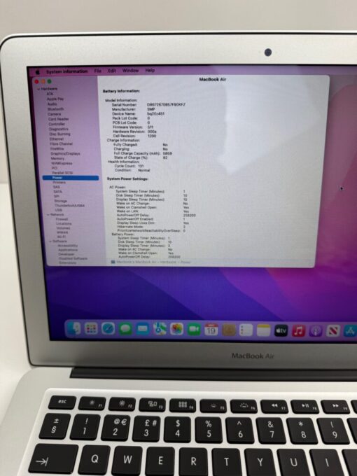 Apple MacBook AIR A1466 13" i5 CPU 2017 RAM 8GB SSD 256GB Grade A- SKU12067 - Image 13
