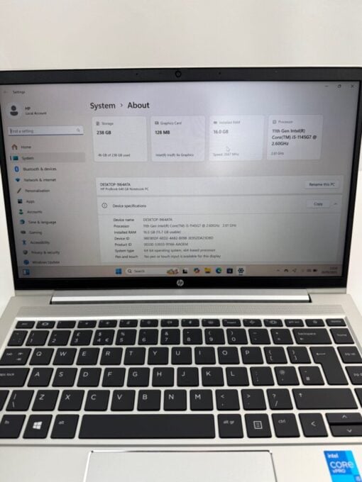 HP Probook 640 G8 14" i5 11th gen RAM 16GB SSD 256GB laptop SKU12060 - Image 10