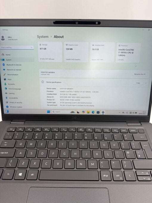 DELL Latitude 7410 14" i7 10th 512GB SSD 16GB RAM Laptop SKU12070 - Image 10