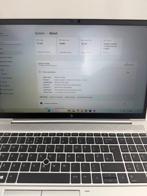 HP Elitebook 850 G7 15.6" TOUCH SCREEN i5 10th SSD 512GB RAM 16GB Laptop 12077 - Image 10