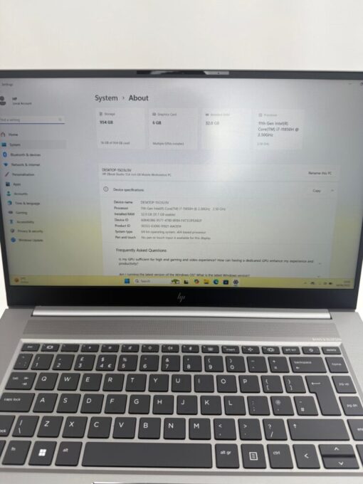 HP Zbook 15 Studio G8 15.6" i7 11th Gen SSD 1TB RAM 32GB Nvidia A3000 WARRANTY GradeA 12079 - Image 10