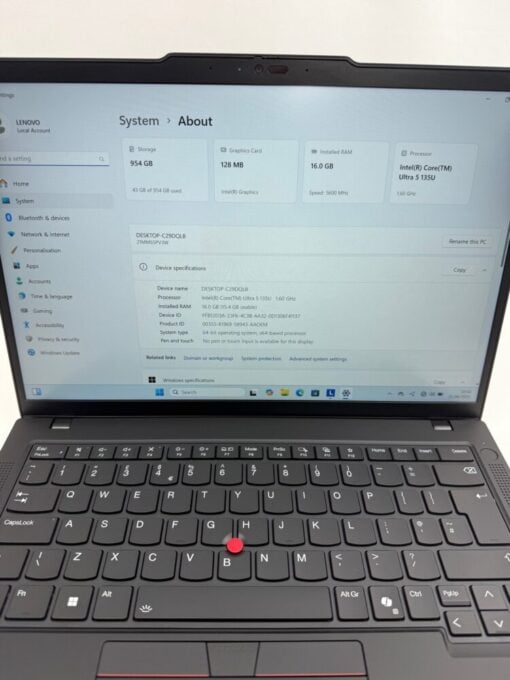 Lenovo ThinkPad T14 Gen5 14" Ultra 5 135U SSD 1TB RAM 32GB Warranty Grade A Laptop SKU12083 - Image 10