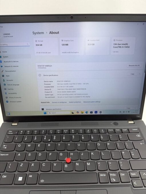 Lenovo ThinkPad T14 Gen4 14" i5 13th gen SSD 1TB RAM 32GB warranty Grade A Laptop SKU12082 - Image 10