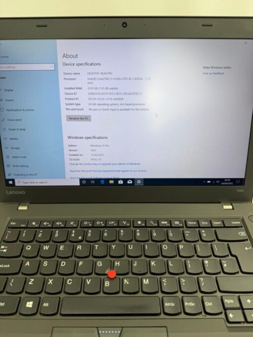 Lenovo ThinkPad T460 14" i5 6th gen SSD 180GB RAM 8GB Grade A- Laptop SKU12086 - Image 10