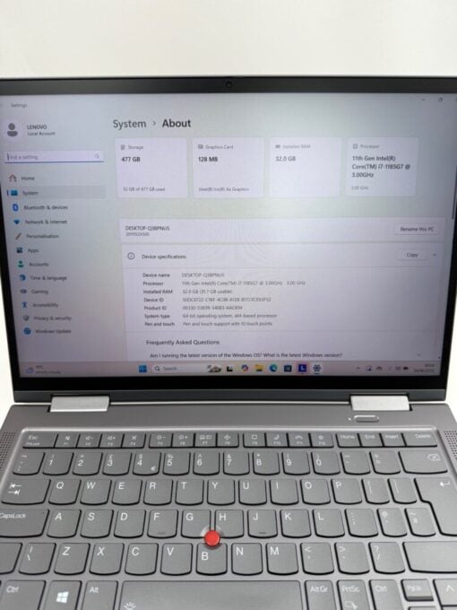 Lenovo Thinkpad X1 Yoga 6th gen 14" i7 11th gen RAM 32GB SSD 512GB Touch SKU12085 - Image 10