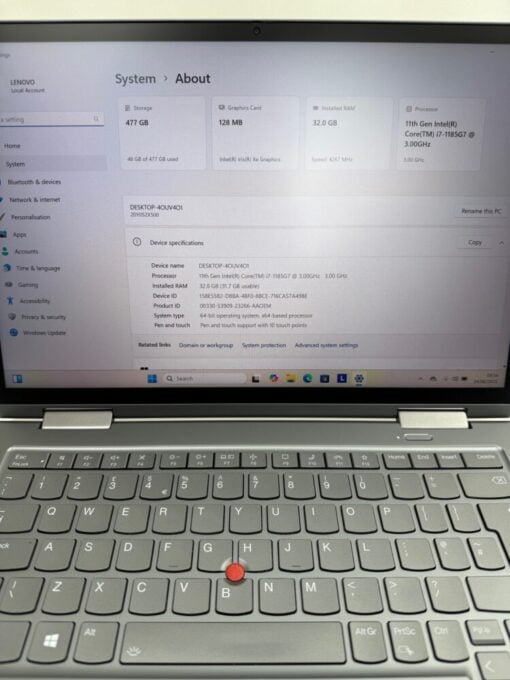 Lenovo Thinkpad Yoga 6th gen X1 14" i7 11th gen SSD 512GB RAM 32GB SKU12084 - Image 10