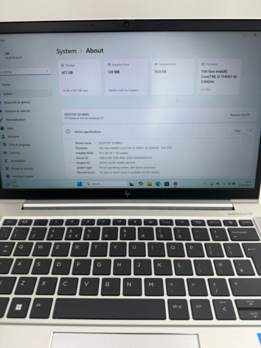 HP Elitebook 830 G8 i5 11th SSD 512GB RAM16GB Laptop SKU12093 - Image 10