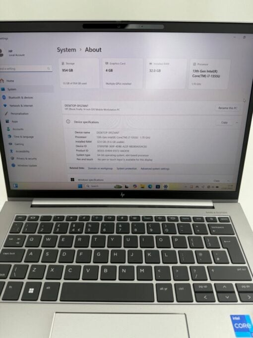 HP Zbook Firefly G10 14" i7 13th Gen RAM 32GB SSD 1TB RTX A500 Laptop SKU12091 - Image 10