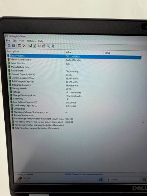 Dell Latitude 5501 15.6" i5 9th gen SSD 256GB RAM 16GB Laptop SKU12099 - Image 16