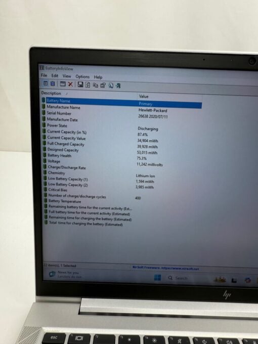 HP Elitebook 840 G7 14" i5 10th Gen SSD 256GB RAM 16GB Laptop SKU12098 - Image 14