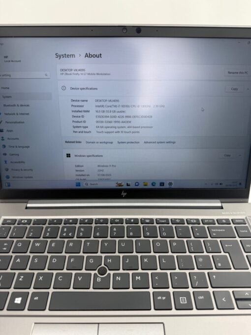 HP Zbook Firefly 14 G7" i7 10th Gen RAM 16GB SSD 1TB Workstation NVIDIA Grade B 13006 - Image 10