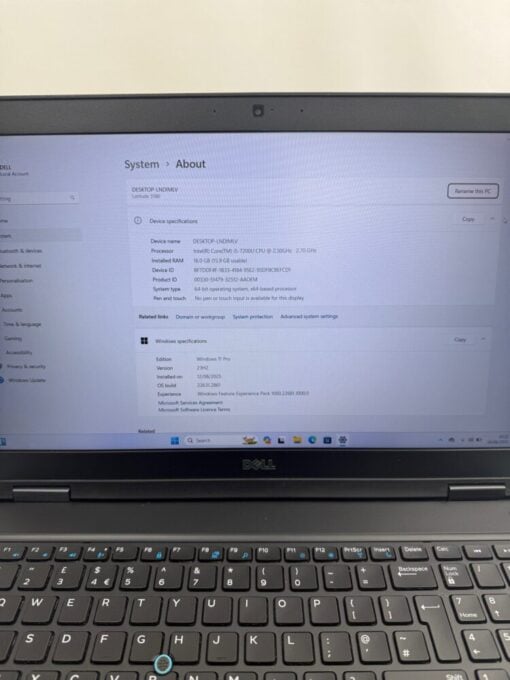 Dell Latitude 5580 15.6'' i5 7th gen RAM 16GB SSD 256GB laptop SKU13005 - Image 12