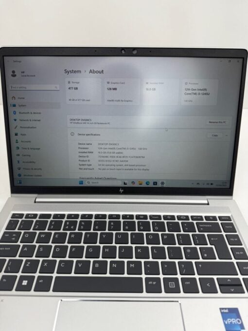 HP EliteBook 640 G9 14" i5 12th gen RAM 16GB SSD 512GB laptop SKU13021 - Image 10