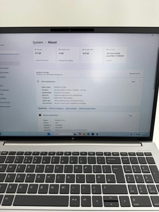 HP Zbook Fury G9 16" i7 12th SSD 512GB RAM 32GB NVIDIA RTX A3000 WORKSTATION LAPTOP SKU13034 - Image 10