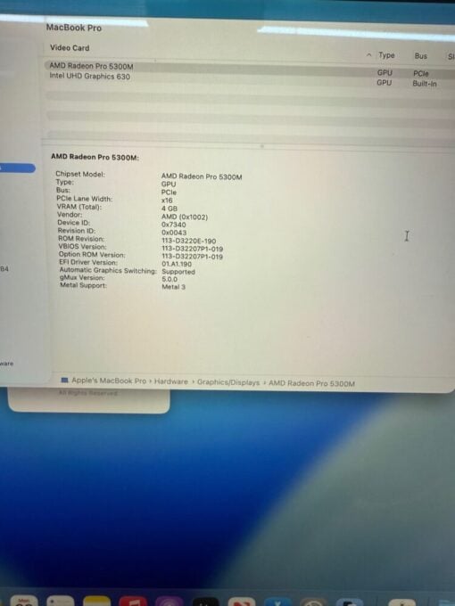 Apple MacBook Pro 2019 A2141 16" i7 SSD 512GB RAM 16GB RADEON Laptop SKU13038 - Image 14