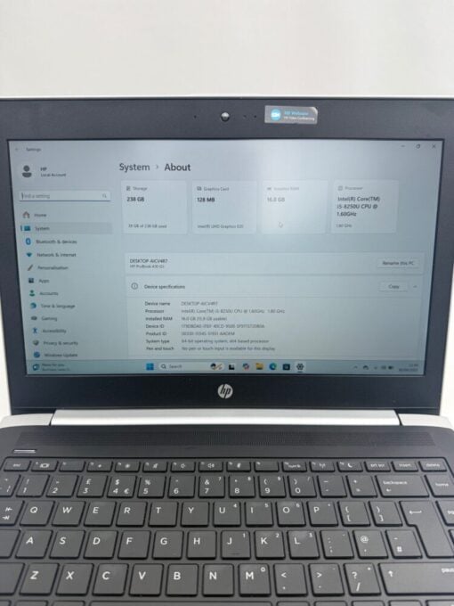 HP ProBook 430 G5 14" i5 8th gen SSD 256GB RAM 16GB Laptop 13032 - Image 10
