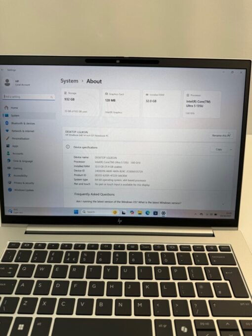 HP Elitebook 840 G11 14" Ultra 5 RAM 32GB SSD 1TB Laptop Warranty 13042 - Image 10