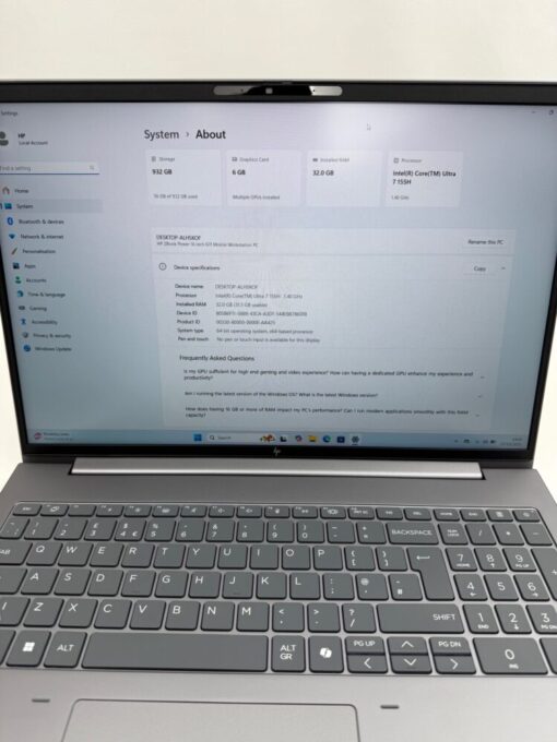 HP Zbook 16 Power G11 16" ULTRA 7 155H SSD 1TB RAM 32GB RTX A1000 Workstation Warranty Laptop SKU13045 - Image 10