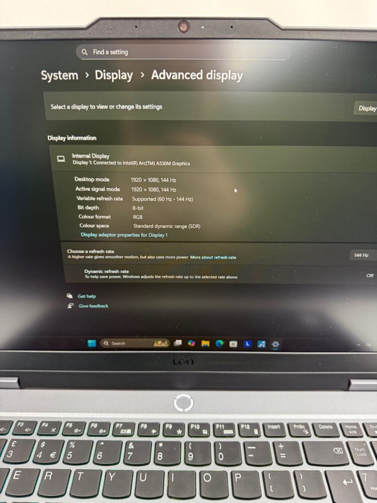 Lenovo LOQ 15.6" Gaming Laptop, Intel i5 12th Gen 16GB DDR5, 1TB SSD ARC A530M GRADE A 13054 - Image 12