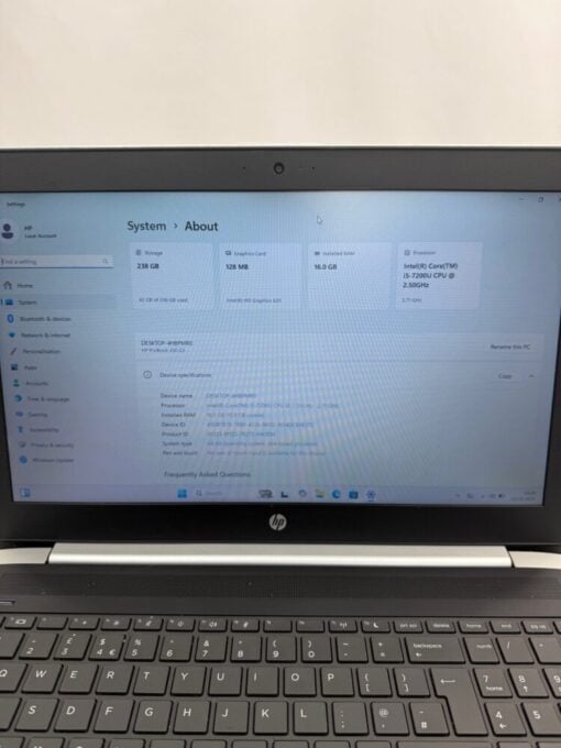HP ProBook 450 G5 14" i5 8th gen SSD 256GB RAM 16GB Windows 11 Laptop 13057 - Image 11