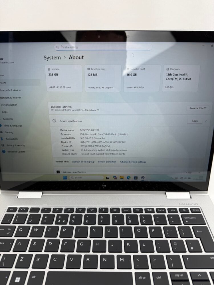 HP Elitebook 1040 x360 Touch G10 i5 13th SSD 256GB RAM 16GB Laptop Windows 11 Warranty 13060 - Image 11